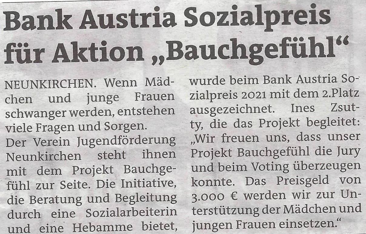 Bank Austria Sozialpreis BG Bezirksblätter Nk Ausgabe 38 Sep 2021